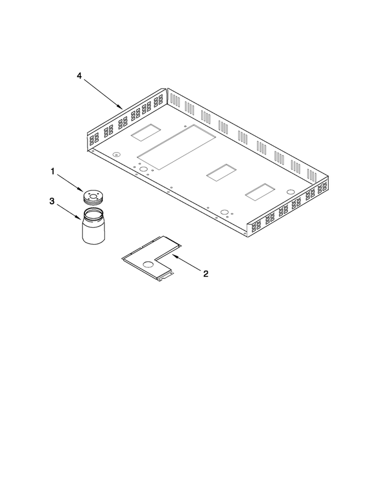 Burner Box Assembly Diagram and Parts List for JGD8348CDP16  Jenn-Air Cooktop