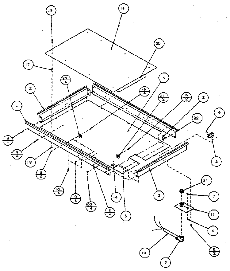 Frame Diagram and Parts List for AK2H35-P1131547N  Amana Cooktop