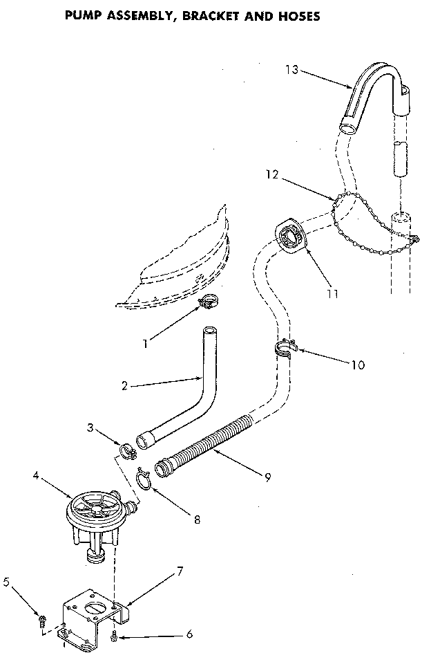 Pump Assembly Diagram and Parts List for NA8831L33938  Speed Queen Washer