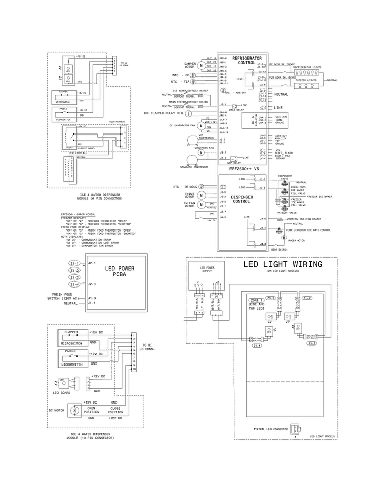 Wiring Diagram Diagram and Parts List for CFD28WIQB1  Crosley Refrigerator