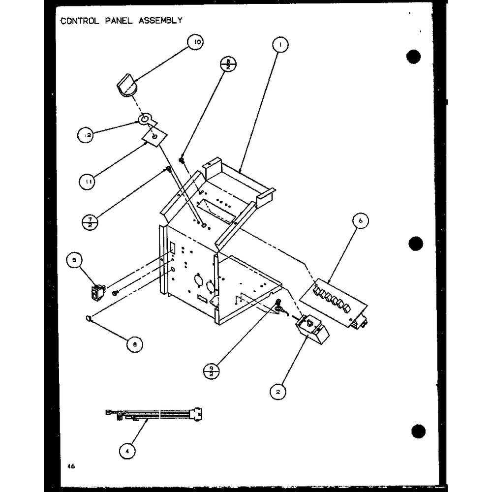 Control Panel Assembly 3 Diagram and Parts List for PTC12400EC P9872415R Amana Air Conditioner