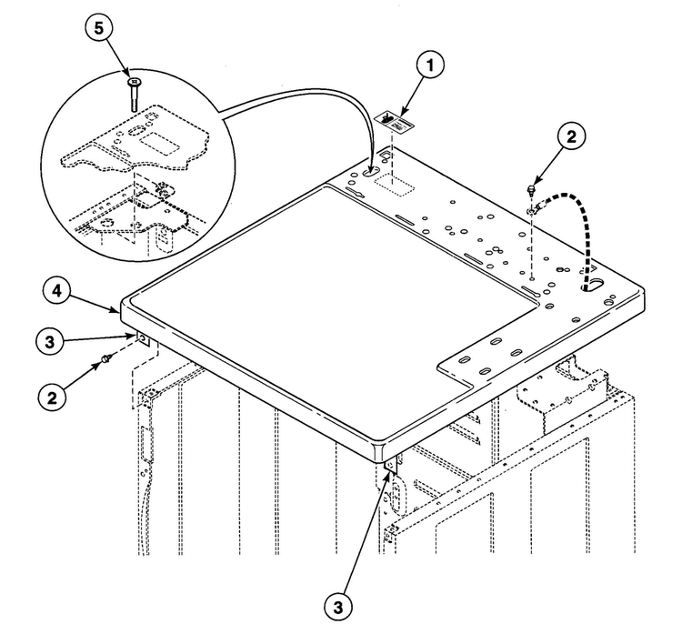 Cabinet Top Diagram and Parts List for SDG409QF  Speed Queen Dryer