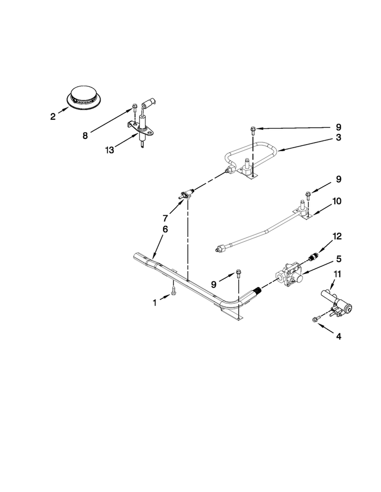 Manifold Parts Diagram and Parts List for ALZ8580ADS14  Amana Range