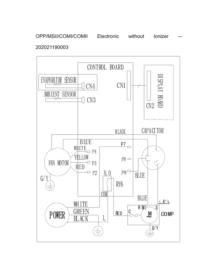 Wiring Diagram Diagram and Parts List for CAE12EHQ13  Crosley Air Conditioner
