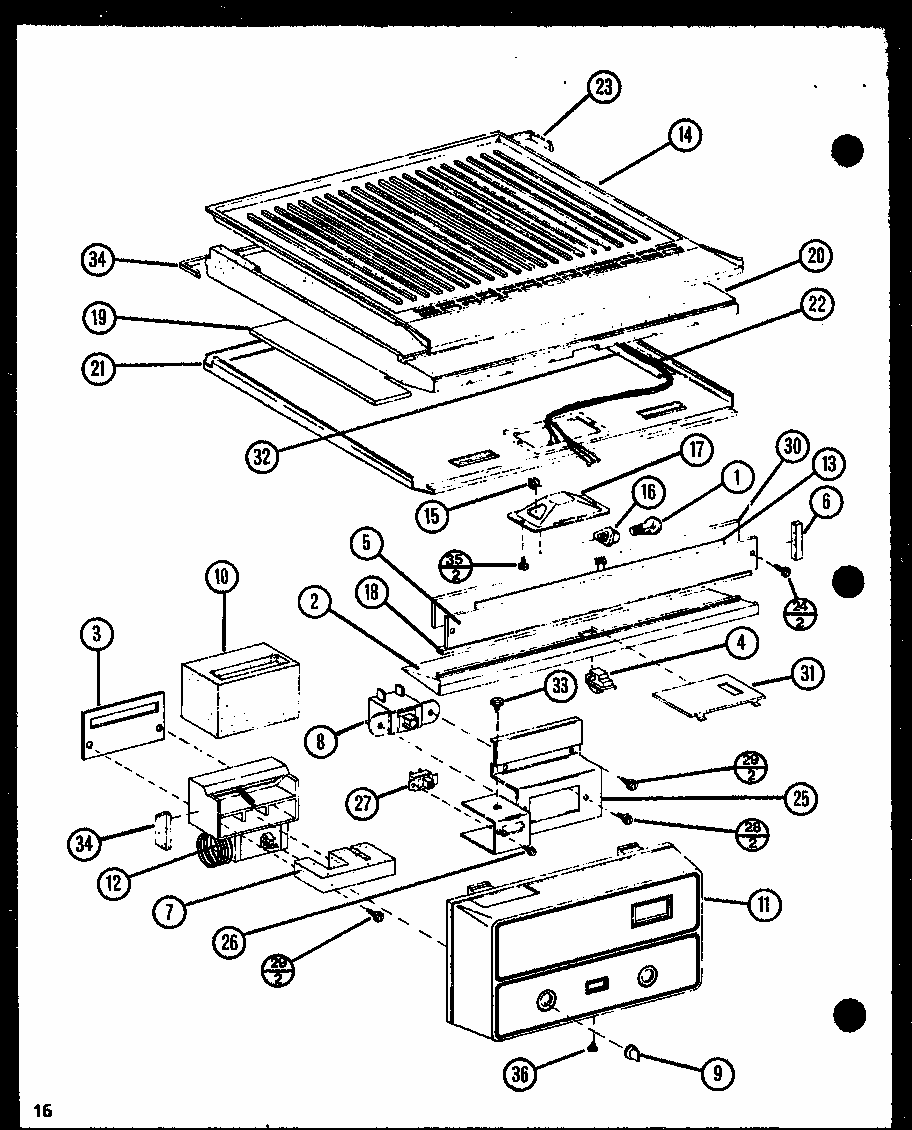Section 22 Diagram and Parts List for TX18N-P1106212W  Amana Refrigerator