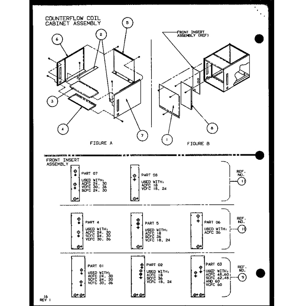 Counterflow Coil Cabinet Assembly Diagram and Parts List for CCU20 P1101902C Amana Furnace