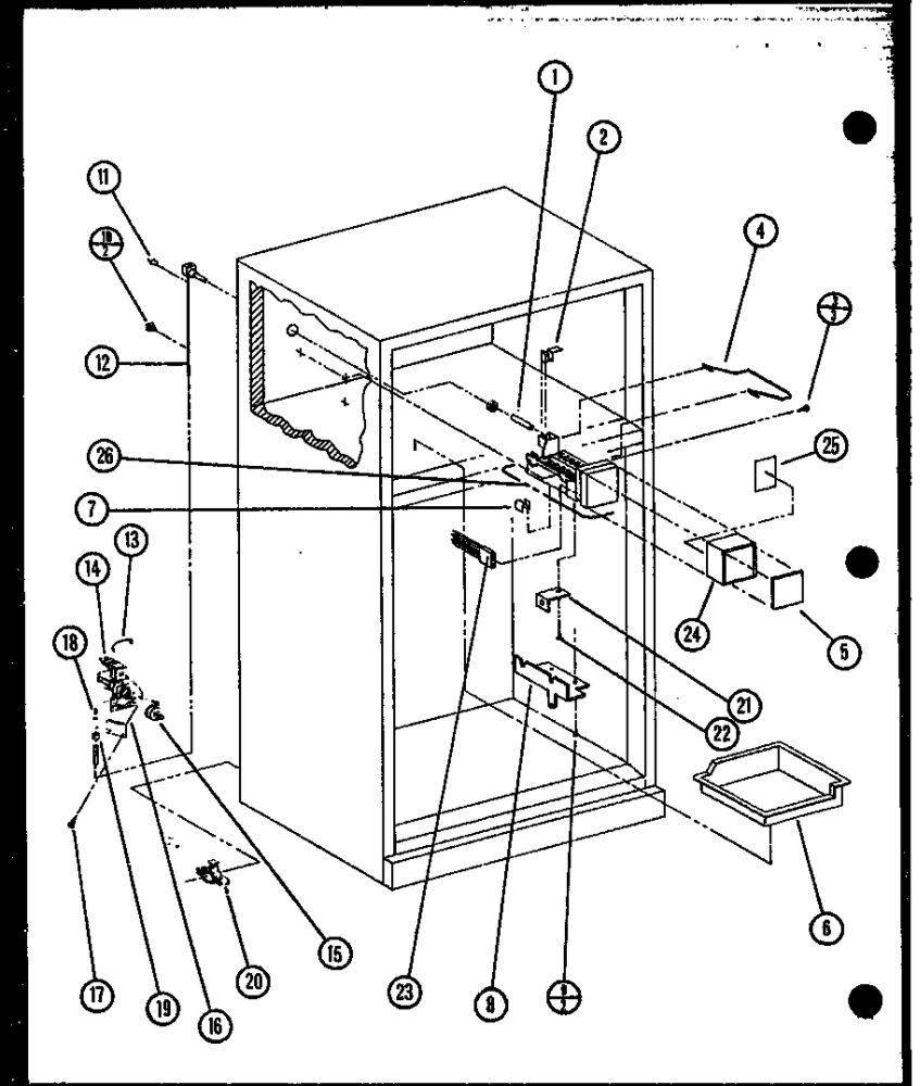 Diagram 1 Diagram and Parts List for IC3K-P7621309W-TM  Amana Refrigerator