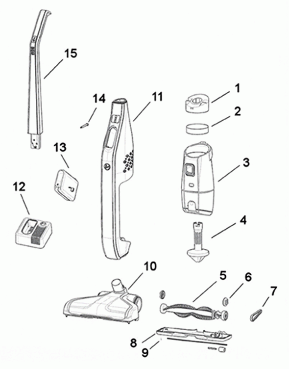 Diagram Diagram and Parts List for BH50020  Hoover Upright Vacuum