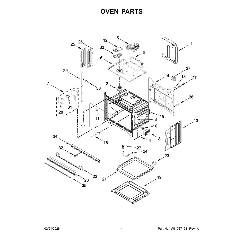 Oven Parts Diagram and Parts List for JOESC330RL00  Jenn-Air Wall Oven