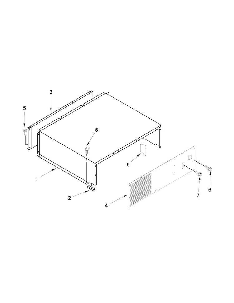 Top Grille And Unit Cover Parts Diagram and Parts List for JF42NXFXDW05  Jenn-Air Refrigerator