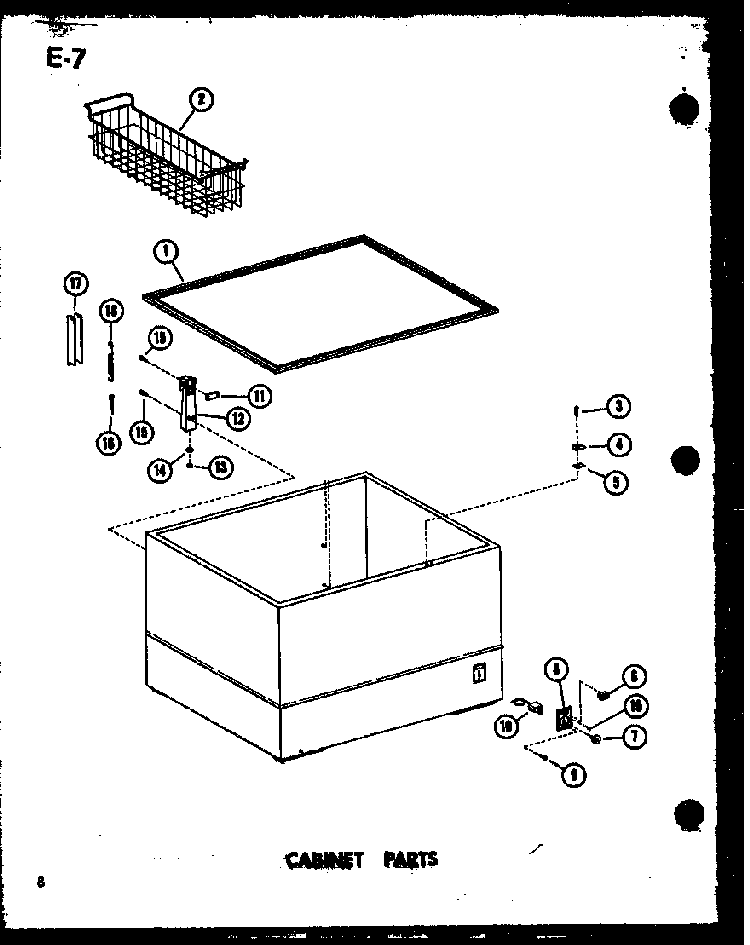 Cabinet Parts Diagram and Parts List for C10B-L P60330-88WL Amana Freezer