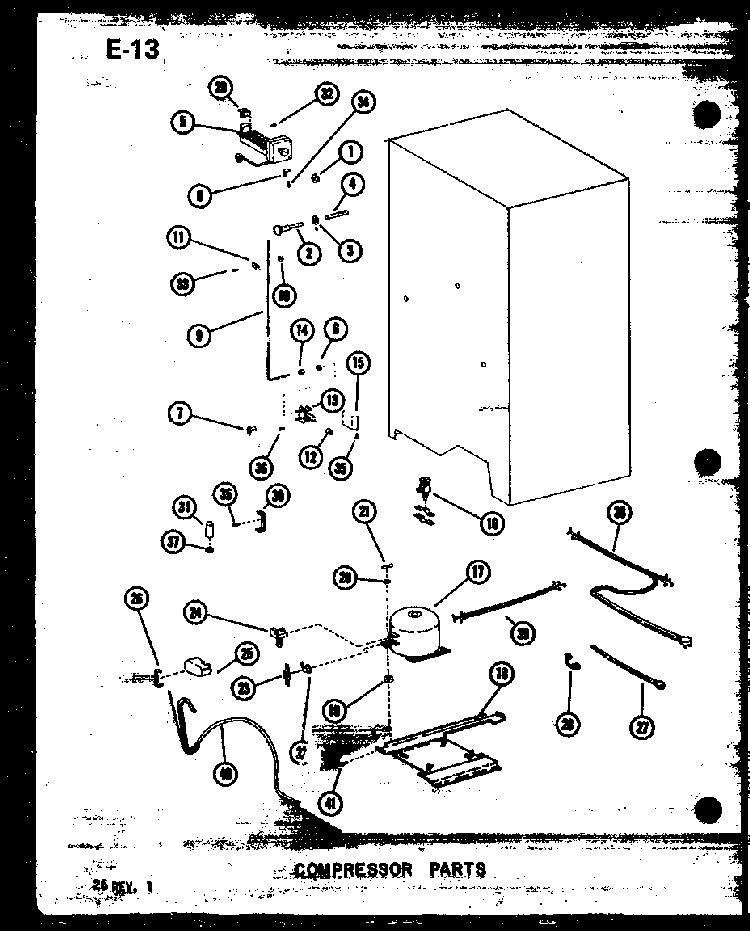 Compressor Parts Diagram and Parts List for SRI19E-1-C-P74870-16WC  Amana Refrigerator