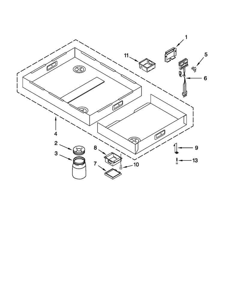 Burner Box Assembly Diagram and Parts List for CVEX4270B20  Jenn-Air Cooktop