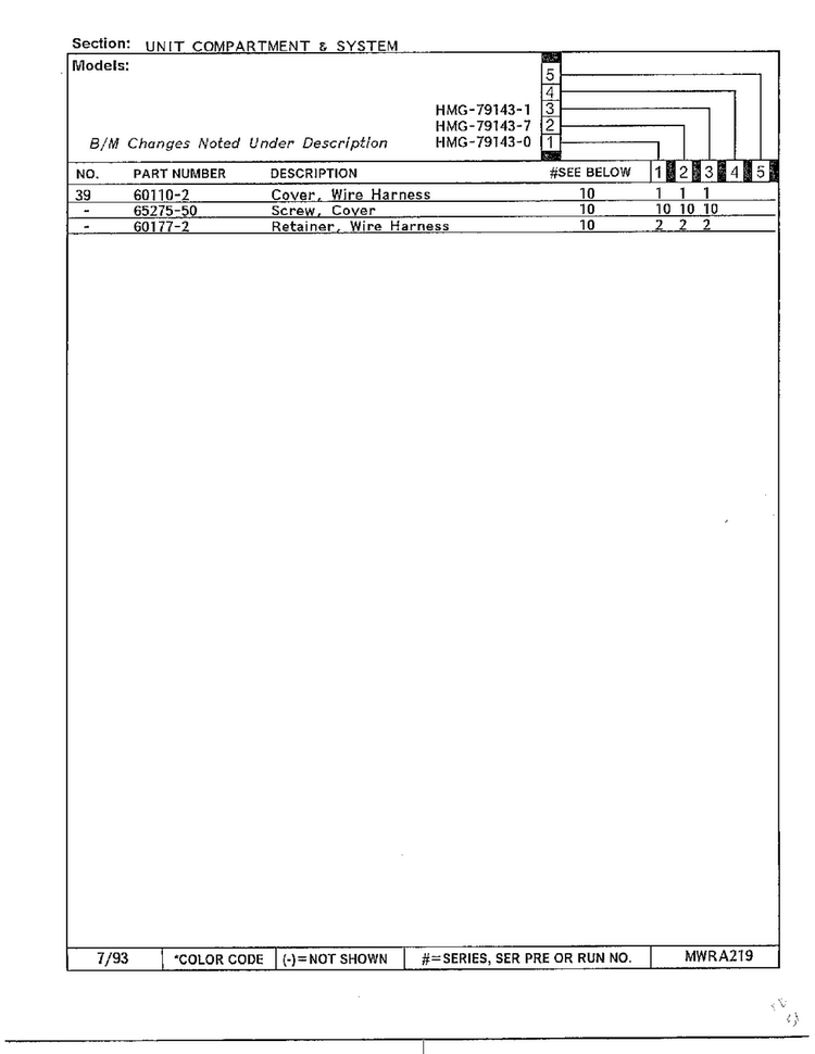 Unit Compartment And System Page 3 Diagram and Parts List for 79143-0A  Admiral Refrigerator