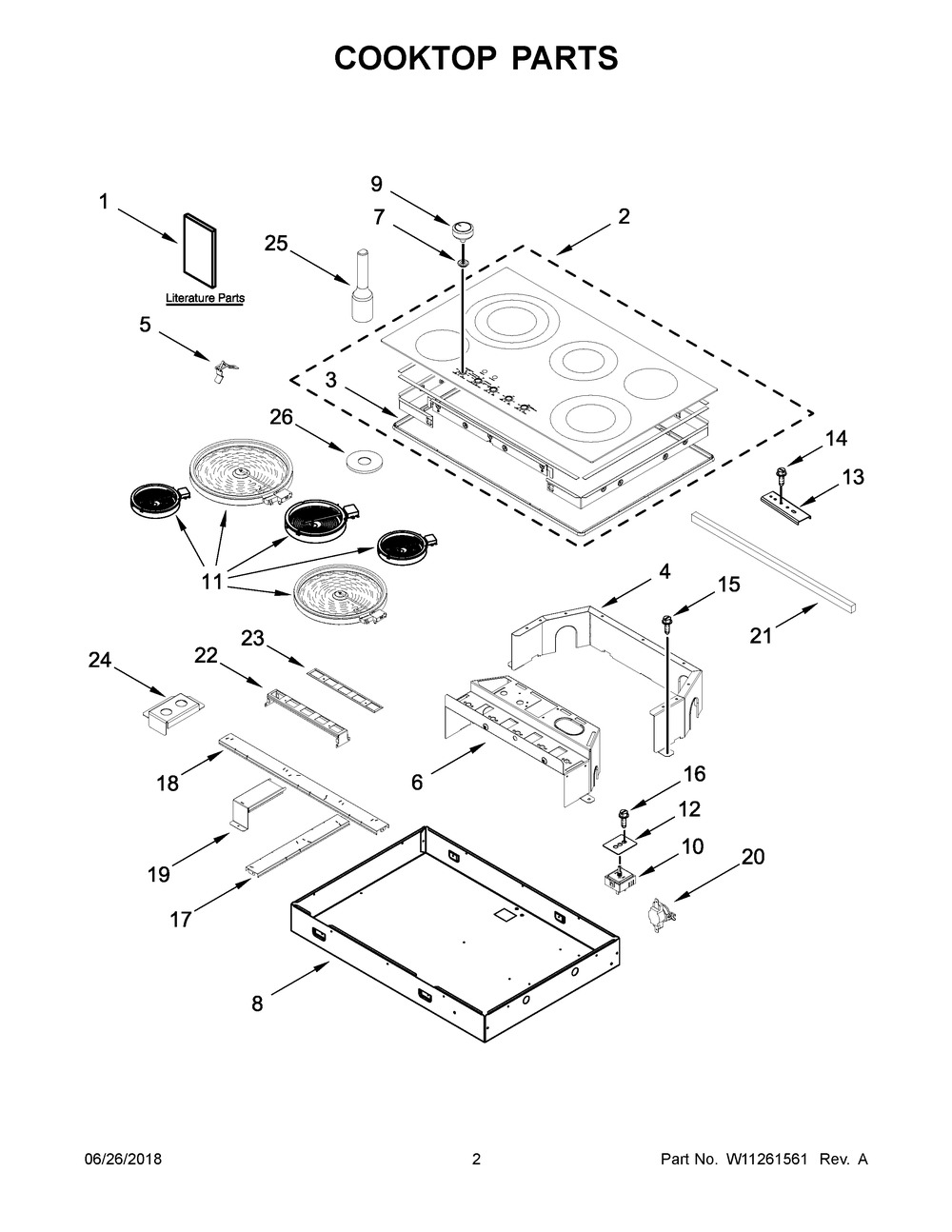 Cooktop Parts Diagram and Parts List for JEC3536HS00  Maytag Cooktop