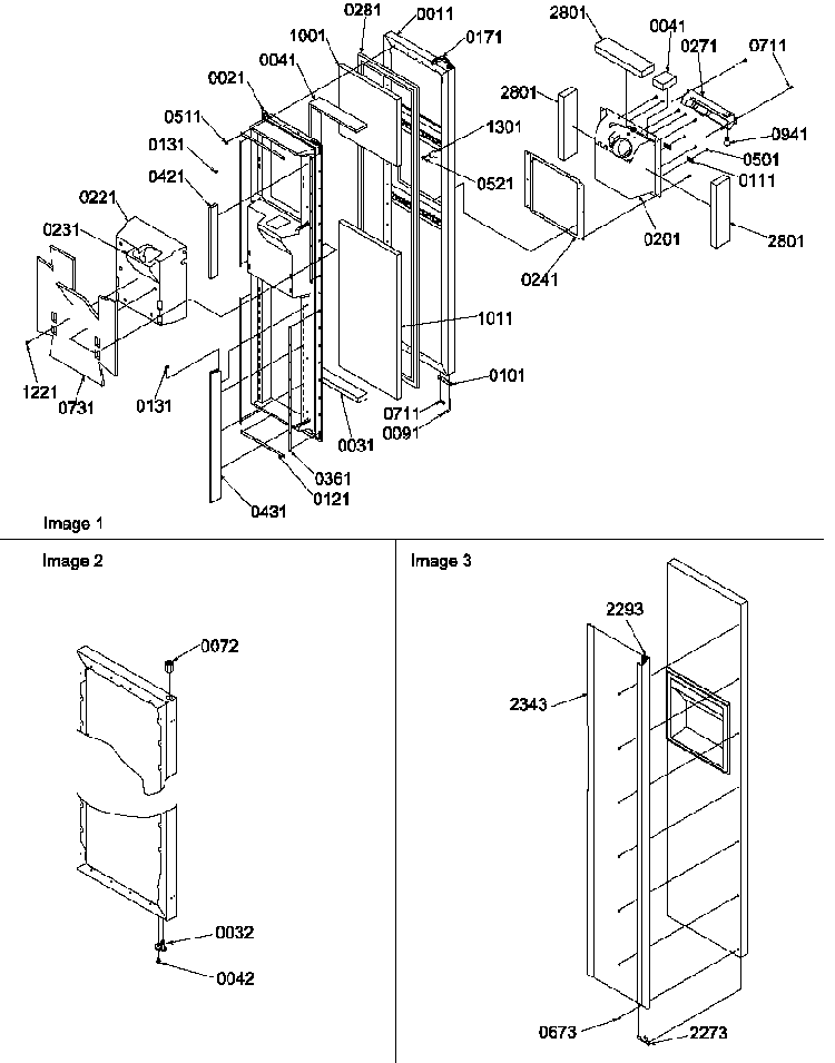 Freezer Door Diagram and Parts List for SRD520SW-P1186302WW  Amana Refrigerator