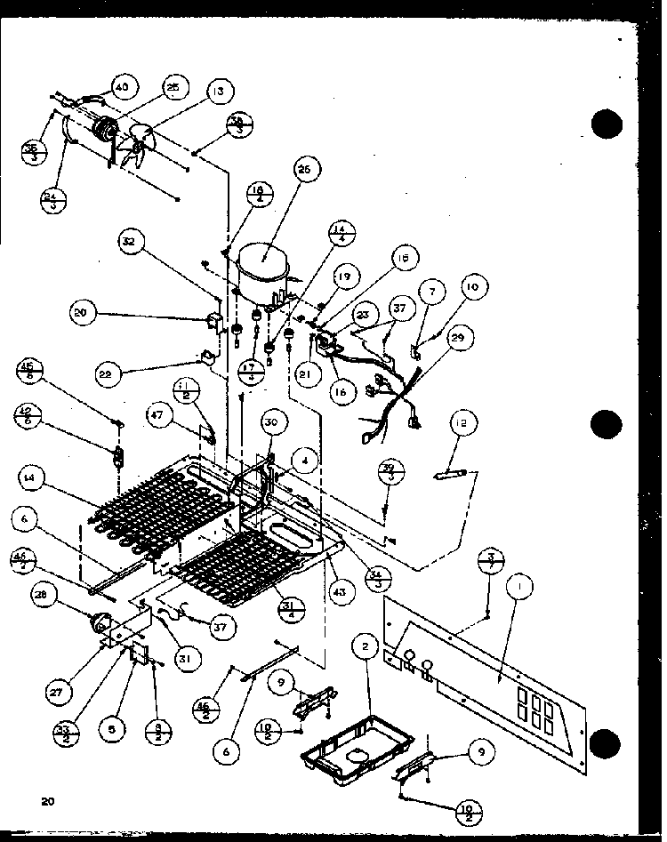 Machine Compartment - Panasonic Compressor Diagram and Parts List for SZ22ML-P1120608WL  Amana Refrigerator