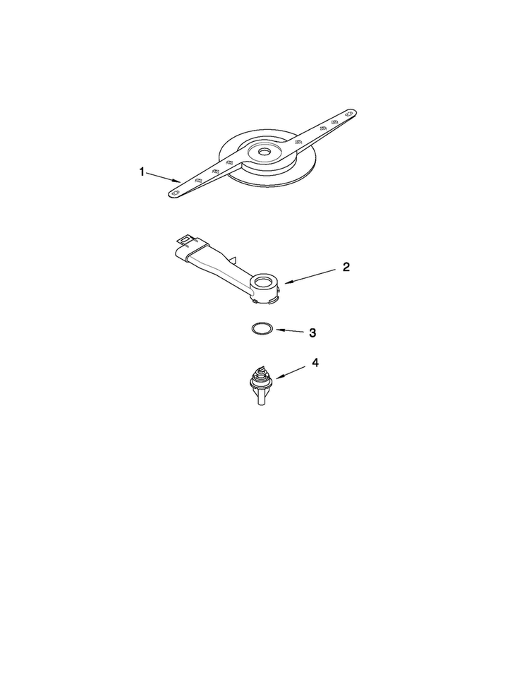 Lower Washarm Parts Diagram and Parts List for CUD6710XQ2  Crosley Dishwasher