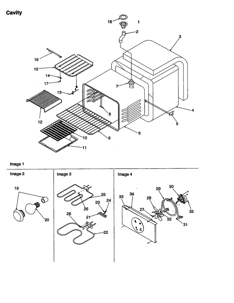 Cavity Diagram and Parts List for ARTSC8650E-P1143907NE  Amana Range
