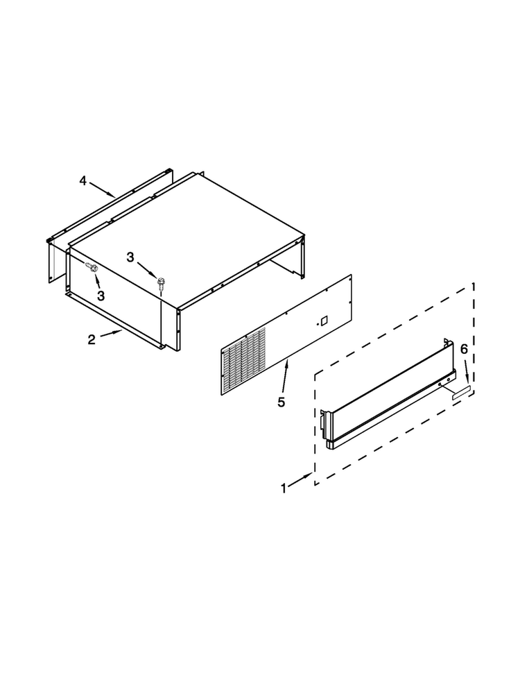 Top Grille And Unit Cover Parts Diagram and Parts List for JS42PPDUDB15  Jenn-Air Refrigerator