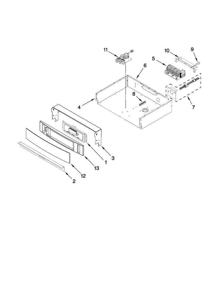 Control Panel Parts Diagram and Parts List for JJW8530DDS28  Jenn-Air Wall Oven