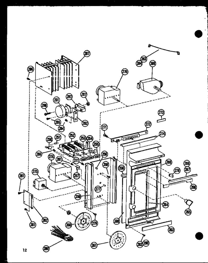 Control Diagram and Parts List for RR-7 P73245-1M Amana Microwave