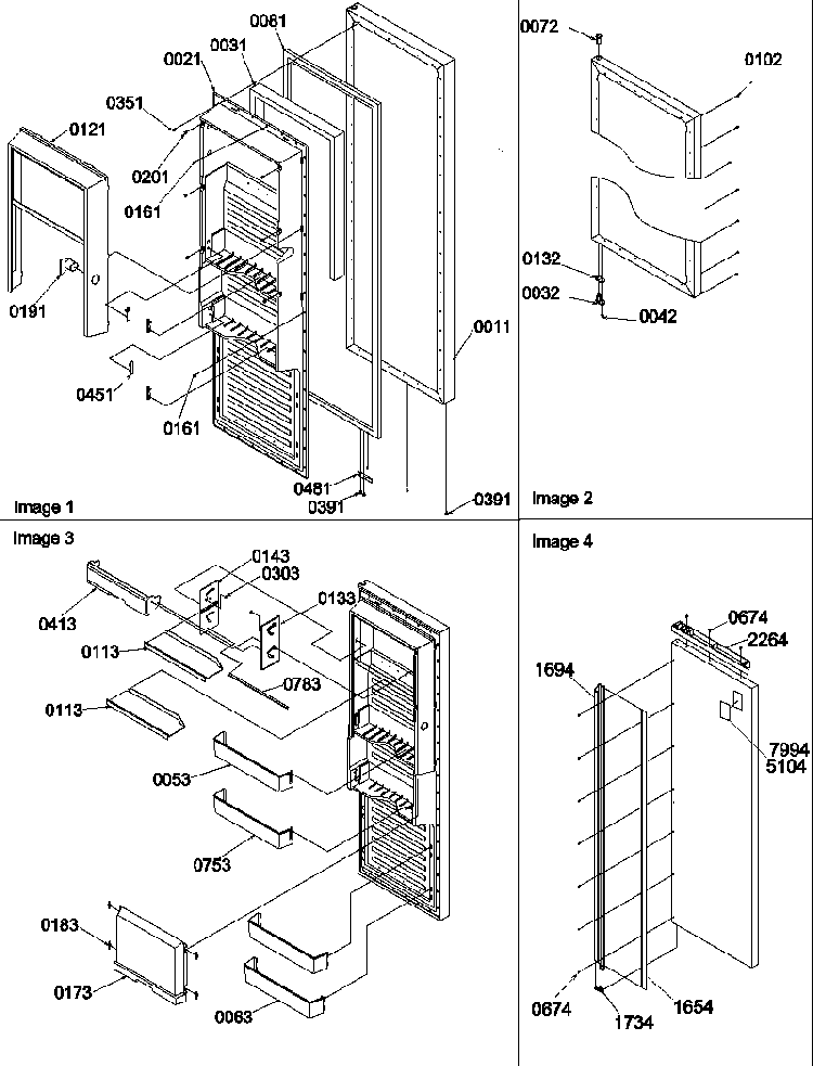 Refrigerator Door Diagram and Parts List for SB520TW-P1308601WW  Amana Refrigerator