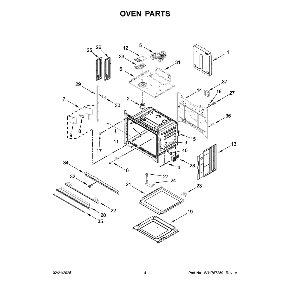 Oven Parts Diagram and Parts List for JOESC330RM00  Jenn-Air Wall Oven