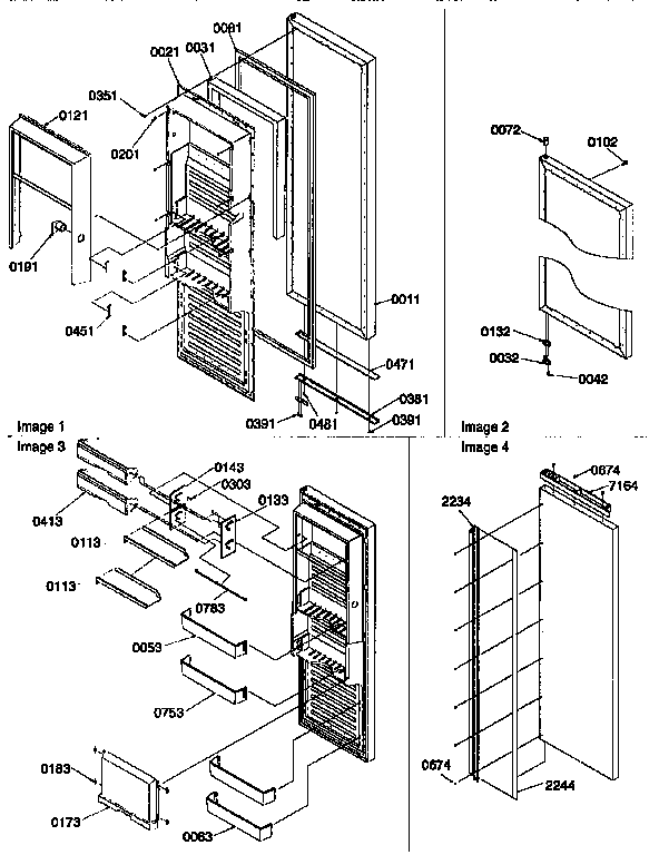 Refrigerator Door Diagram and Parts List for 57082-P1190812WW  Amana Refrigerator