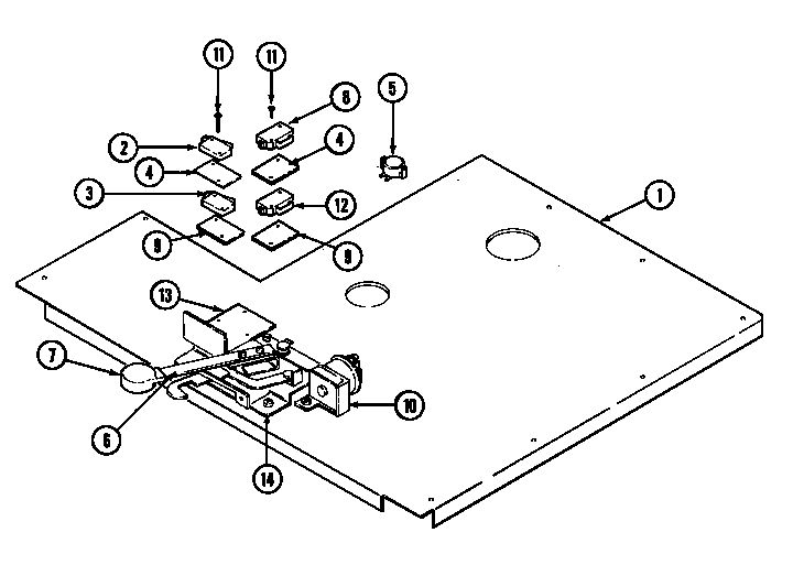 Internal Controls Diagram and Parts List for SVD8310SD  Jenn-Air Range