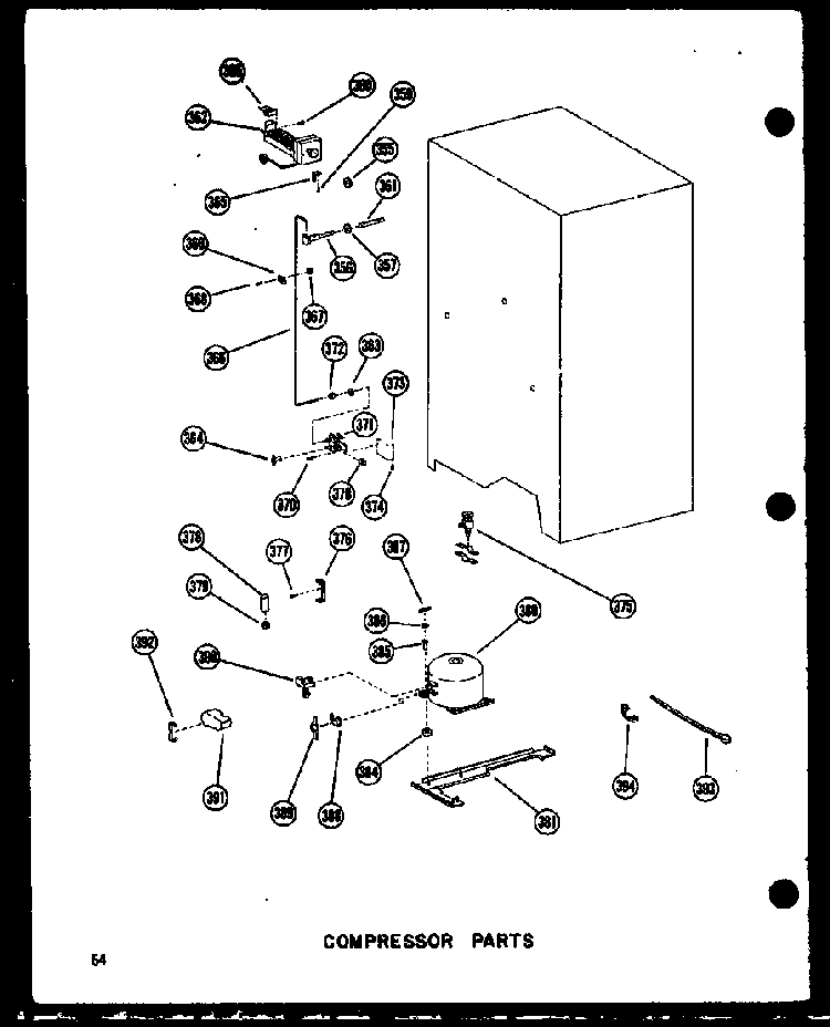 Compressor Parts Diagram and Parts List for SRI19W-AG-P60340-24WG  Amana Refrigerator