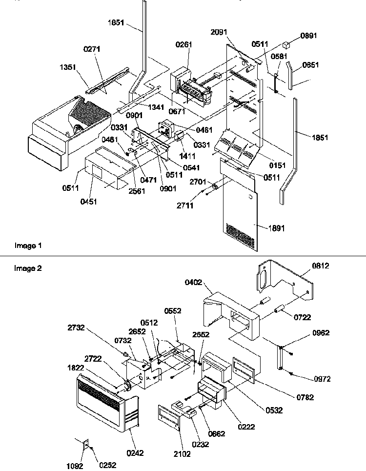 Ice Maker/control Assy Diagram and Parts List for SBDE522VW-P1320305WW  Amana Refrigerator