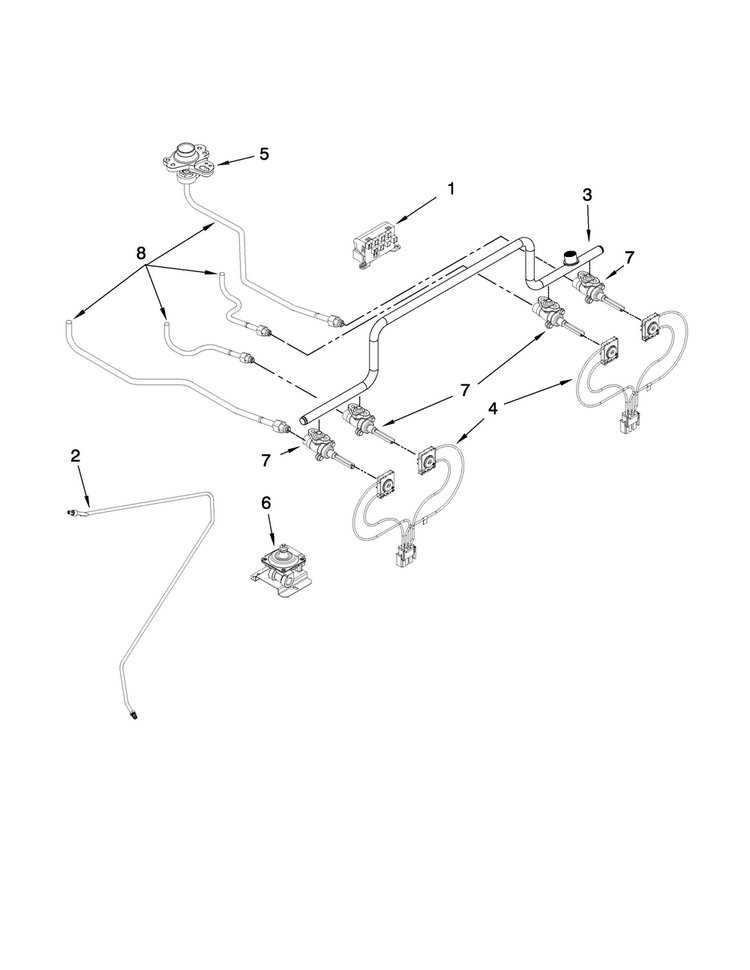Manifold Parts Diagram and Parts List for JDS8850BDS19  Jenn-Air Range