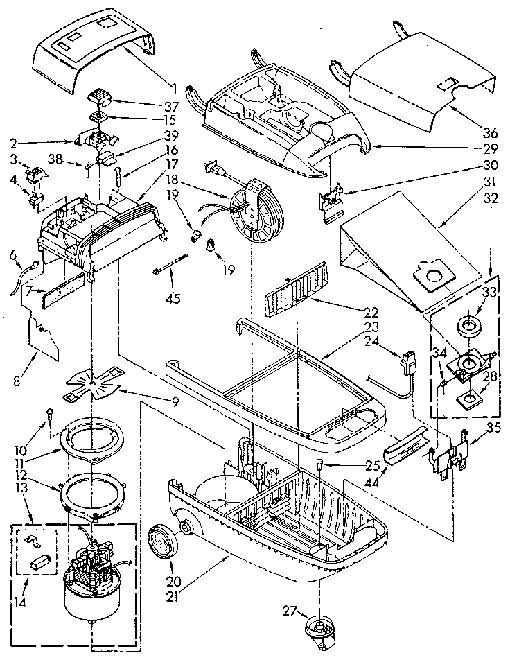 Vacuum Cleaner Diagram and Parts List for 1162143090  Kenmore Canister Vacuum