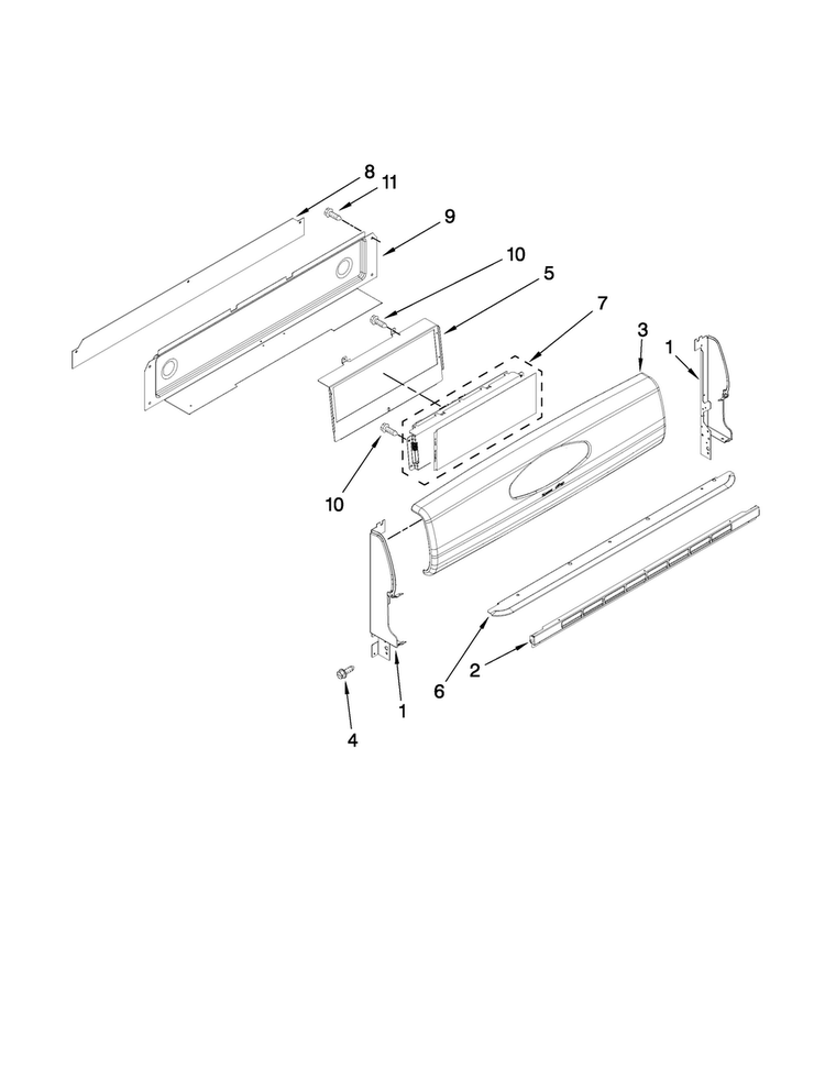 Control Panel Parts Diagram and Parts List for MGR6775BDW18  Maytag Range