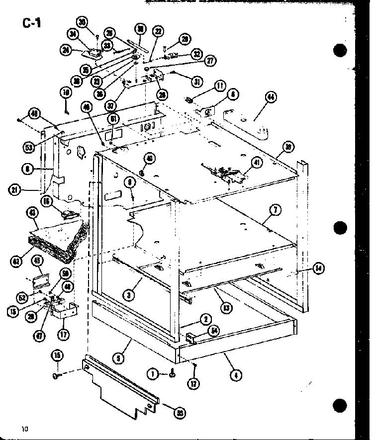 Panel Assembly Diagram and Parts List for ARC-100D P85122-17S Amana Range