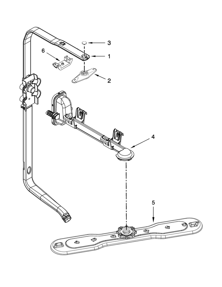 Upper Wash And Rinse Parts Diagram and Parts List for MDB7949SDH2  Maytag Dishwasher
