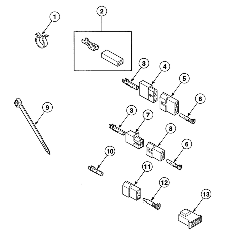 Terminals Diagram and Parts List for SSE807QF1500  Speed Queen Dryer