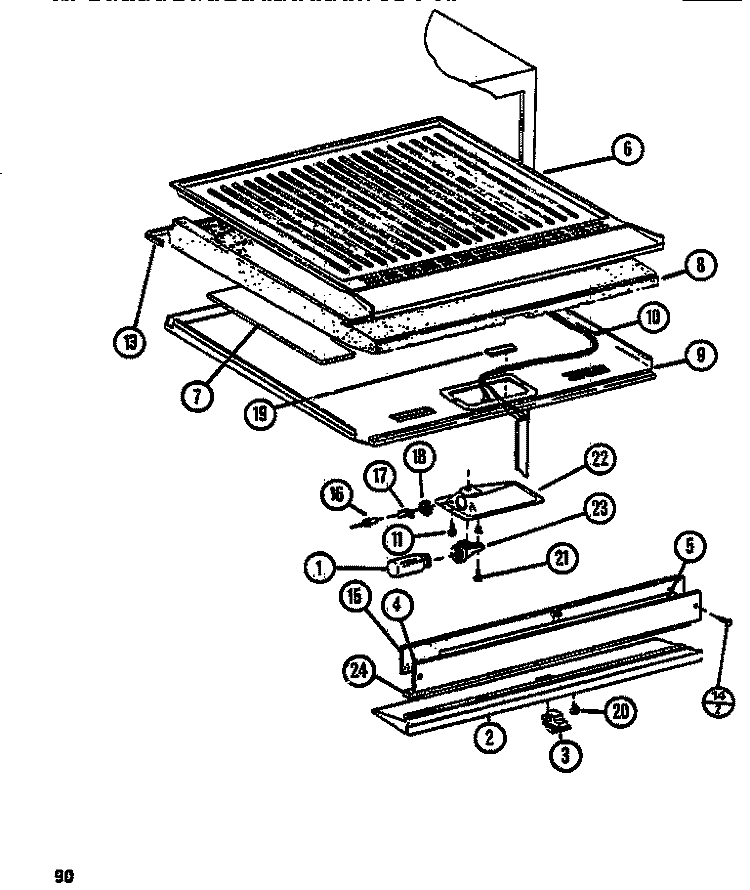 FUNCTIONAL (REF / FRZ) Diagram and Parts List for TC522N P1109801W Amana Refrigerator