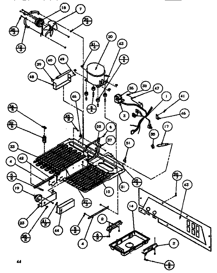 COMPRESSOR Diagram and Parts List for TC522Q P1135701W Amana Refrigerator