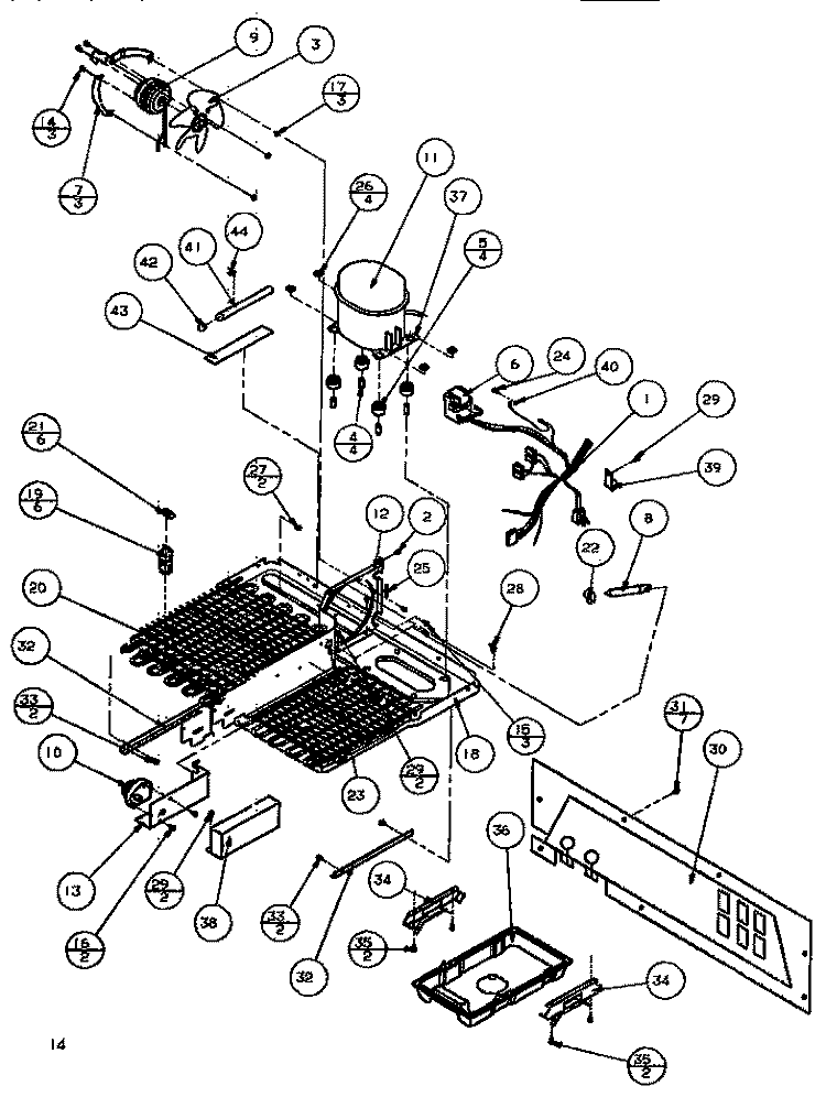 COMPRESSOR Diagram and Parts List for TR518IT P1170501W Amana Refrigerator