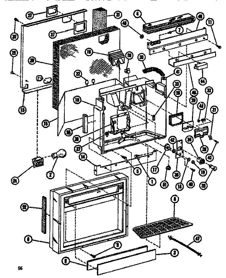 Page 10 Diagram and Parts List for SDI522F1 P7540017W Amana Refrigerator