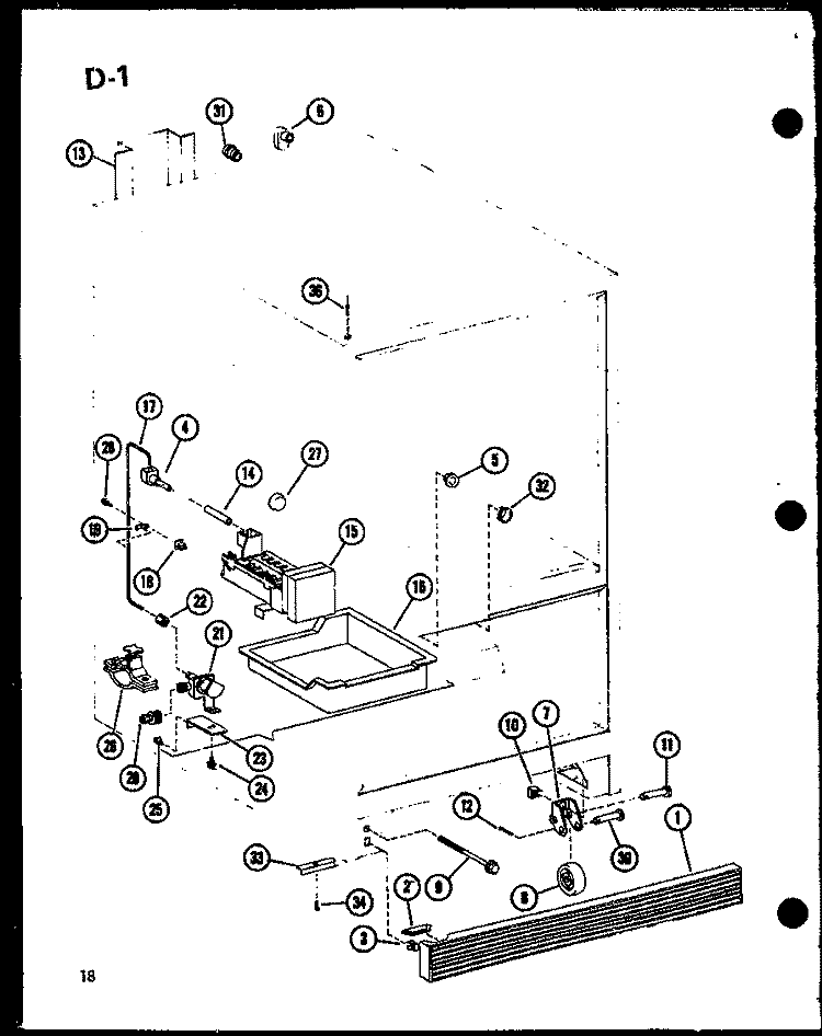 Page 7 Diagram and Parts List for ESBFC16C-G P6023519W G Amana Refrigerator