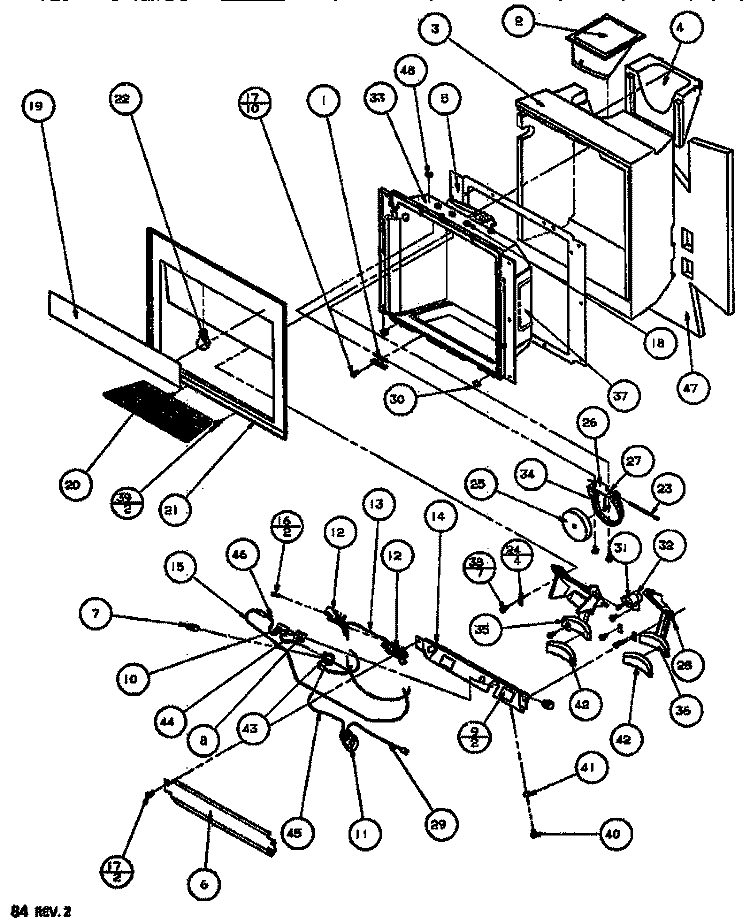 ICE & WATER CAVITY Diagram and Parts List for SXDT522J P7845304W Amana Refrigerator
