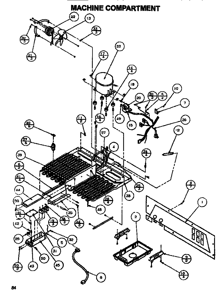 TECUMSEH COMPRESSOR Diagram and Parts List for SXDE528MW P1173401W Amana Refrigerator