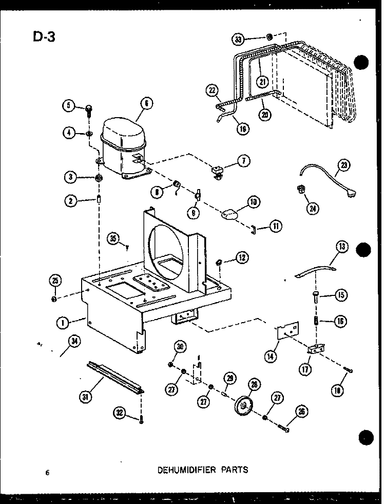DEHUMIDIFIER PARTS Diagram and Parts List for DH2220W P5434120R Amana Dehumidifier