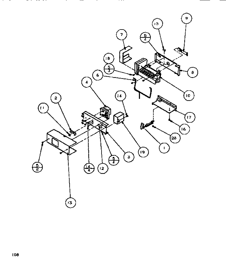 ICEMAKER Diagram and Parts List for SXDE526M P1164001W Amana Refrigerator
