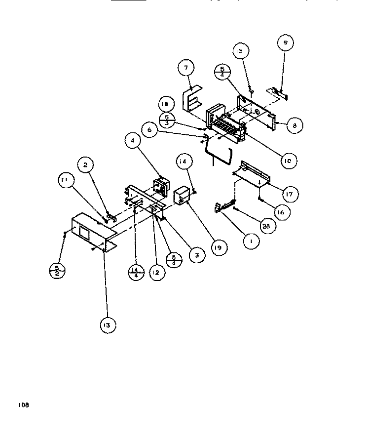 ICEMAKER Diagram and Parts List for SXDE522M P1164002W Amana Refrigerator