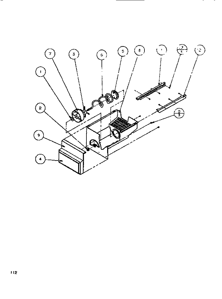 CRUSHED ICE BUCKET (CONT.) Diagram and Parts List for SXDE522M P1164002W Amana Refrigerator