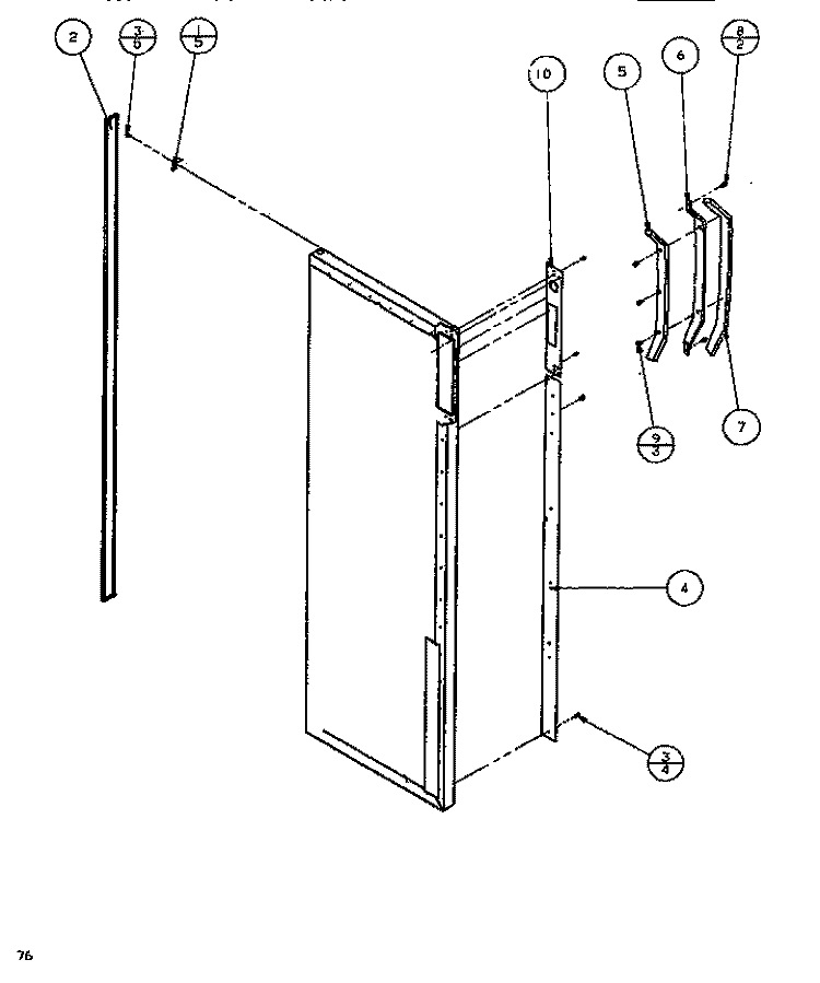 REF DOOR (CONT.) Diagram and Parts List for ASE526K P1109904W Amana Refrigerator